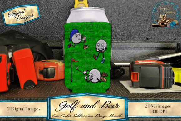 Download Golf &amp; Beer Can Cooler Sublimation Desig - Can cool Collection