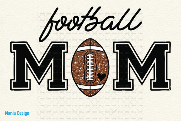 Download Football Mom Glitter Heart PNG - Football mom Collection