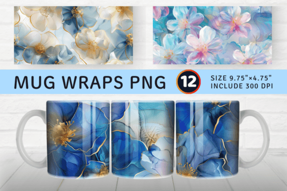Download Jasmine Alcohol Ink Flower Mug Wrap Subl - Premium Bundle