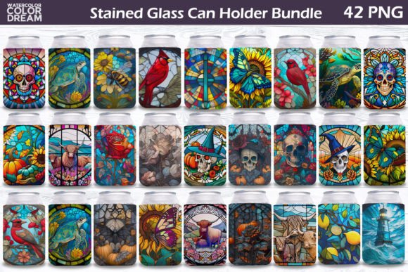 Download Stained Glass Can Cooler Bundle - Can cool Collection