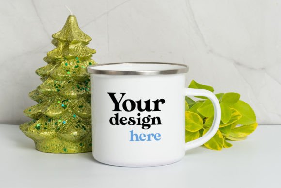 Download Enamel Mug Mockup Camping White Mock Up - White Collection