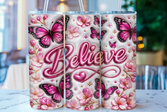 Download Inflated Believe Butterfly Tumbler Wrap - Butterfly tumbler Collection