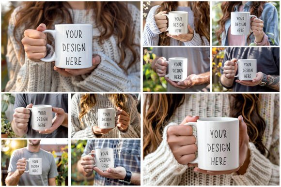 Download White Mug Coffee Mockups Bundle - White Collection